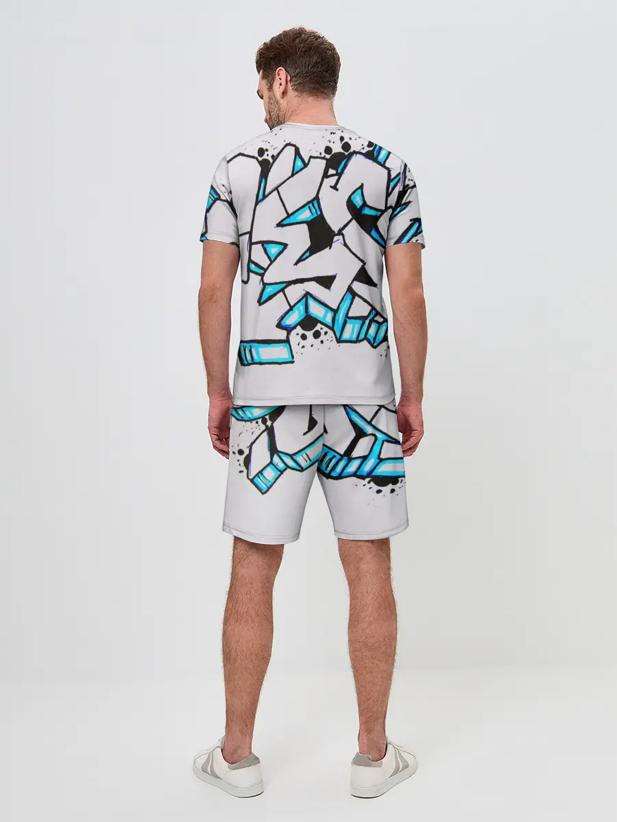 Мужской костюм с шортами / Граффити