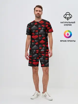 Мужской костюм с шортами / Card suits