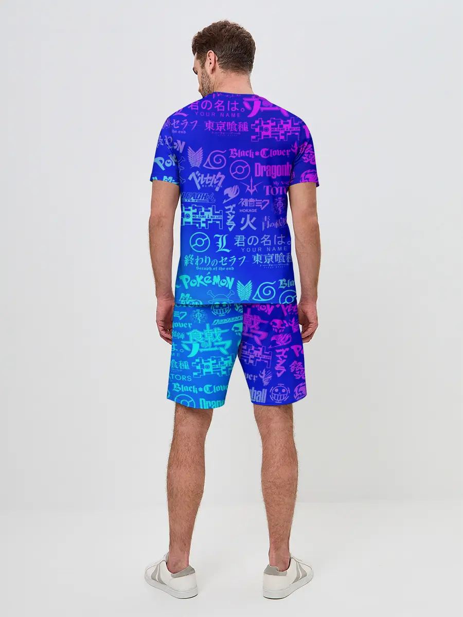 Мужской костюм с шортами / ЛОГО АНИМЕ МУЛЬТФИЛЬМОВ