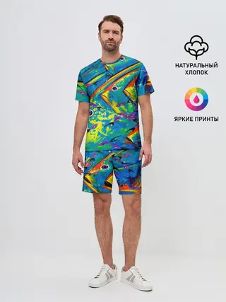 Мужской костюм с шортами / Рыбы