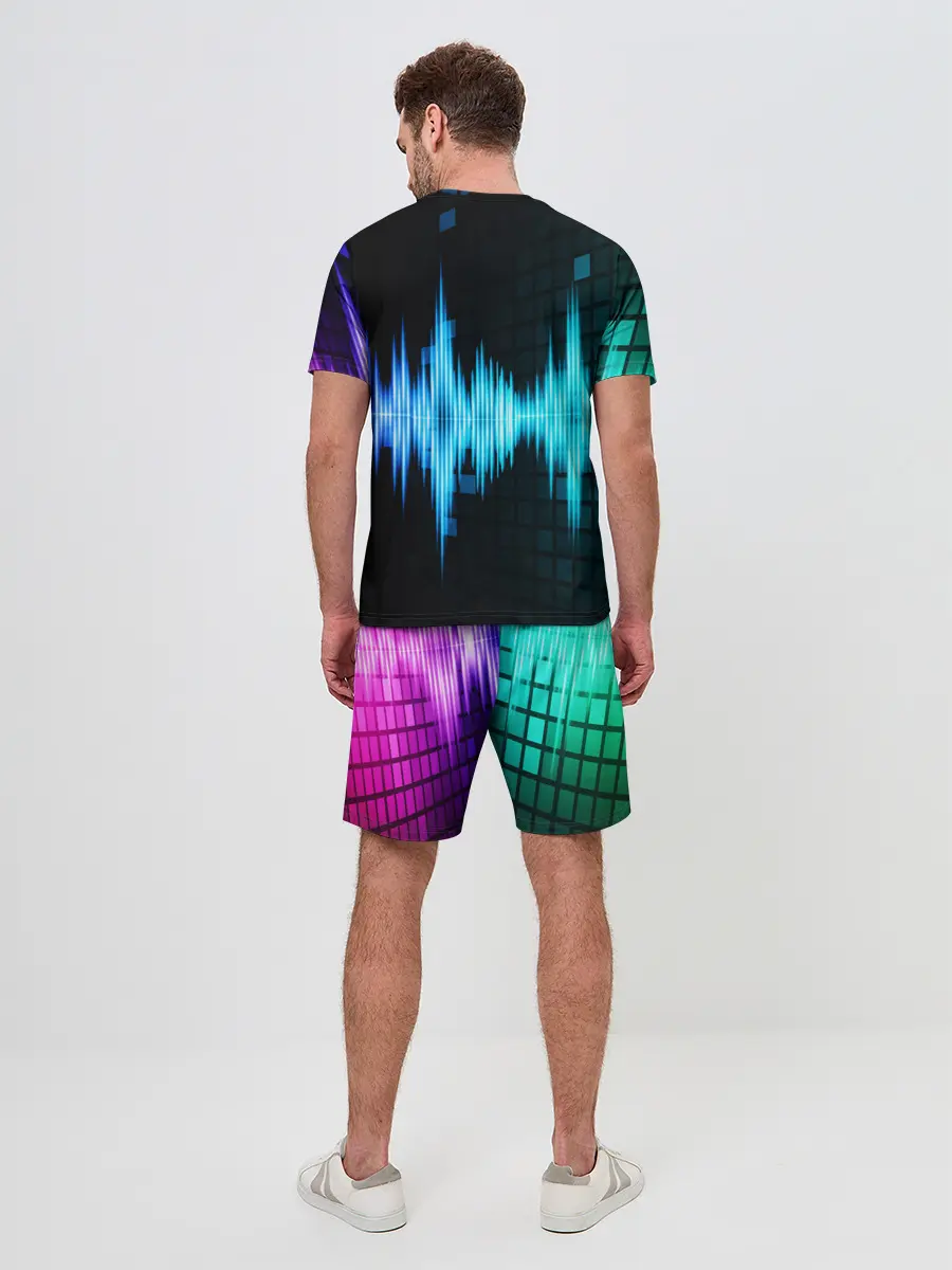 Мужской костюм с шортами / neon music