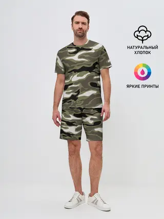 Мужской костюм с шортами / Камуфляж