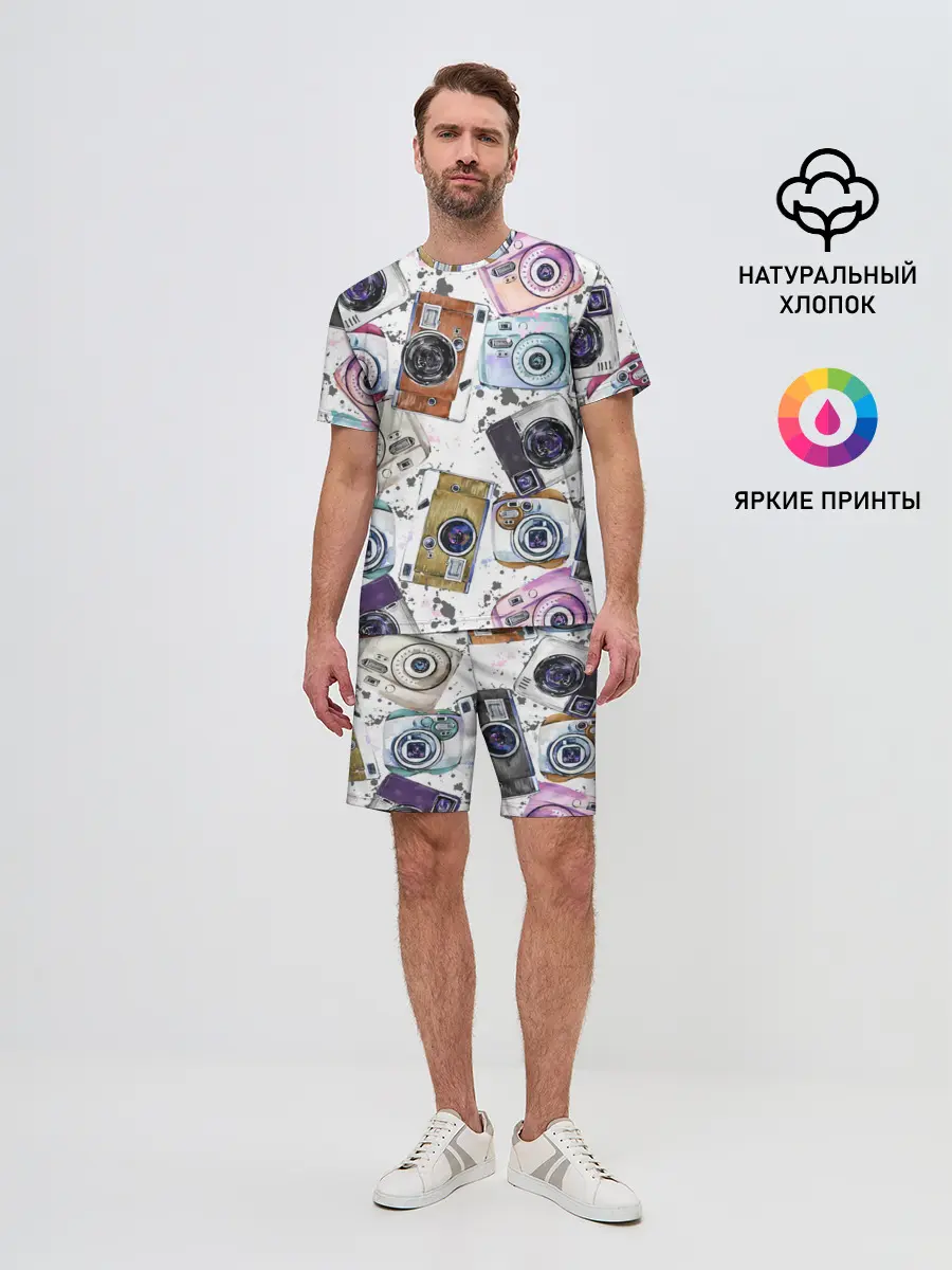 Мужской костюм с шортами / Старинные фотоаппараты