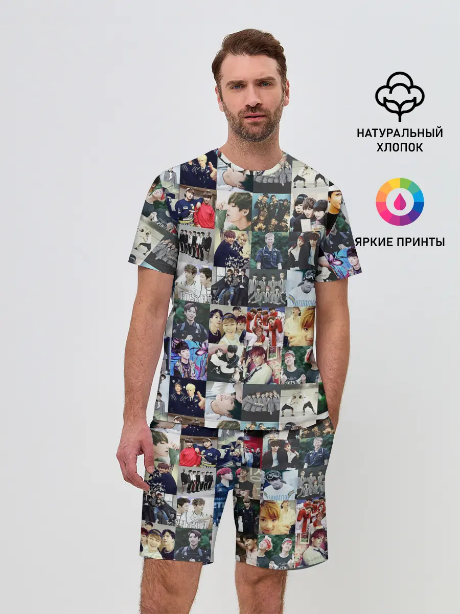 Мужской костюм с шортами / BTS Collage