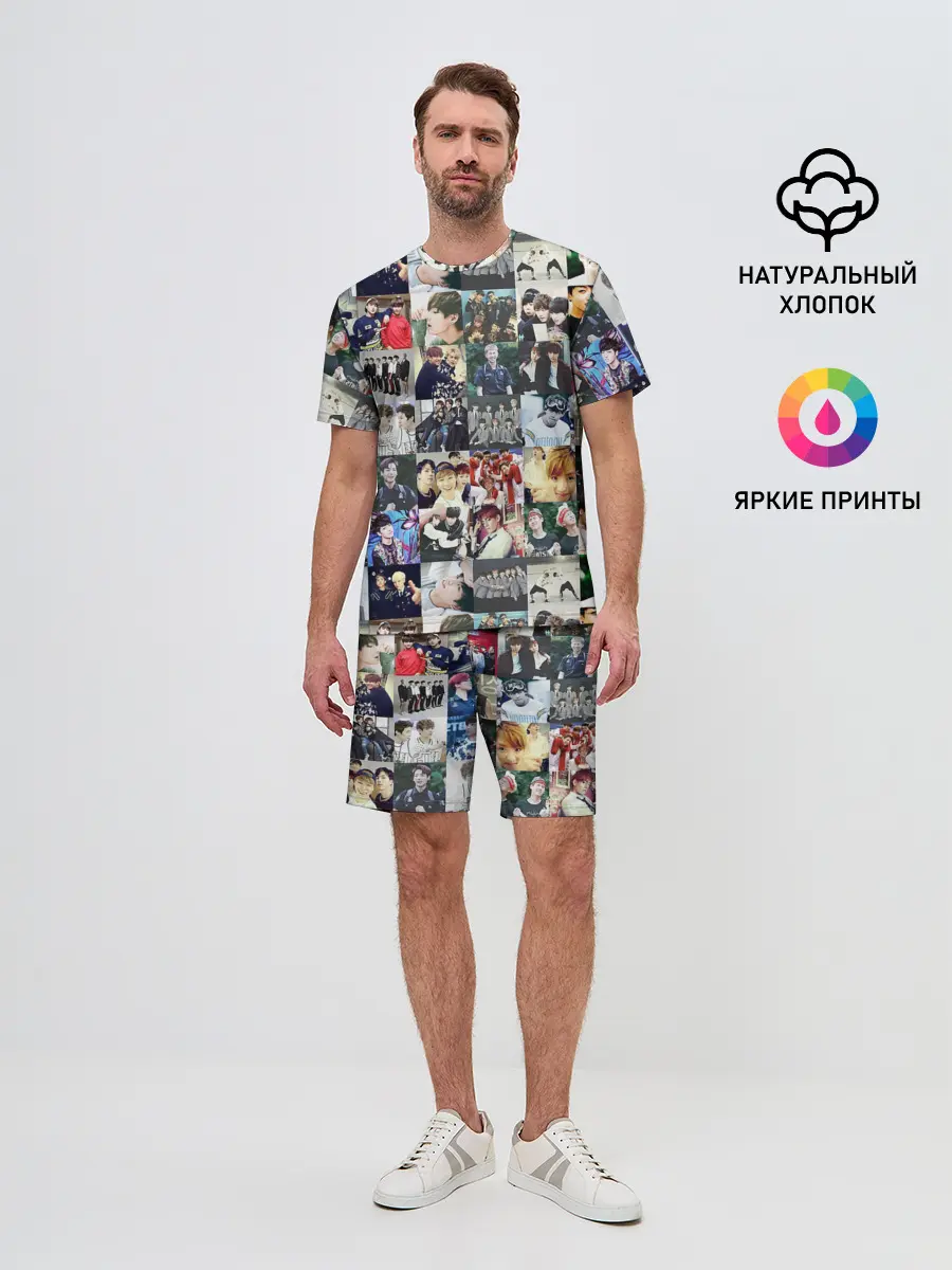 Мужской костюм с шортами / BTS Collage
