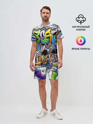 Мужской костюм с шортами / city street