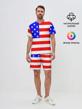 Мужской костюм с шортами / АМЕРИКАНСКИЙ ФЛАГ