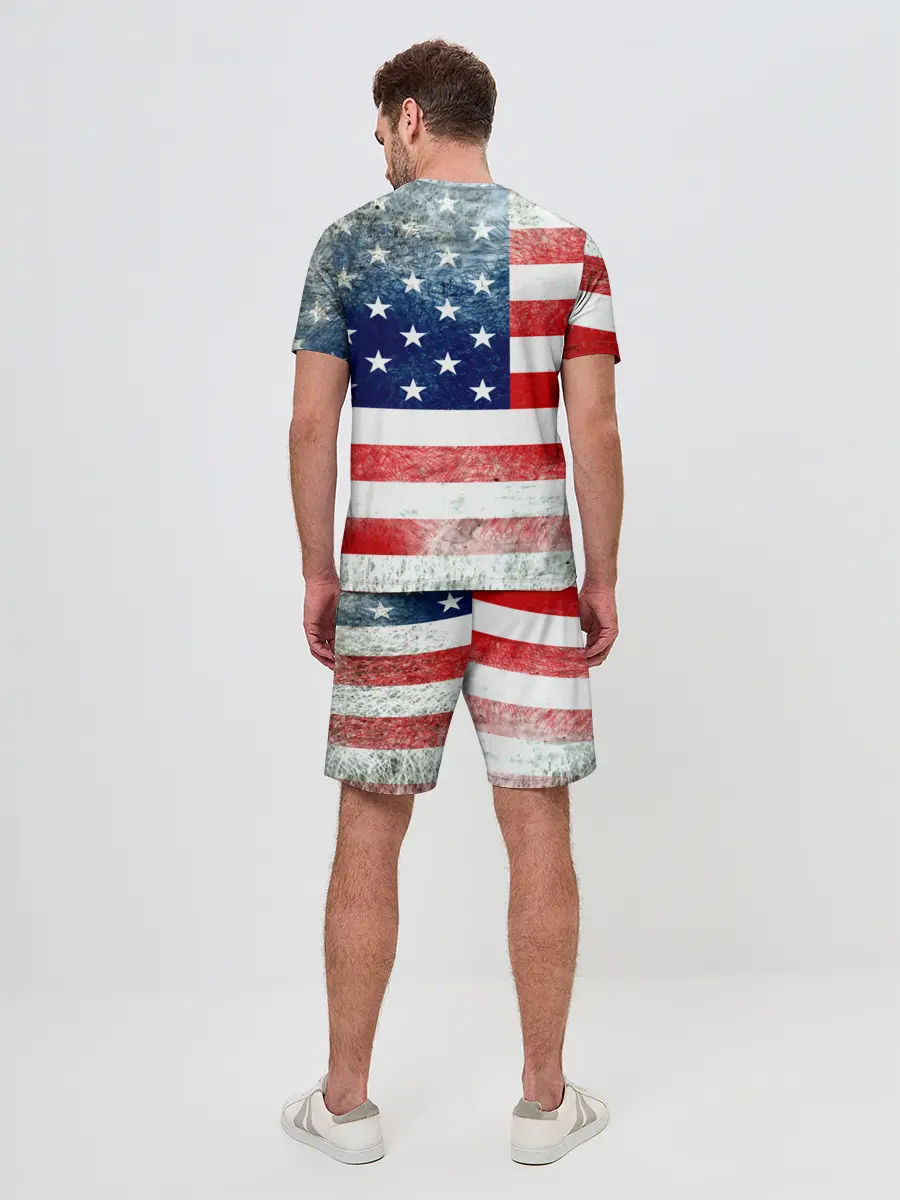 Мужской костюм с шортами / Америка Флаг