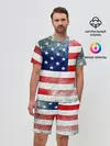 Мужской костюм с шортами / Америка Флаг