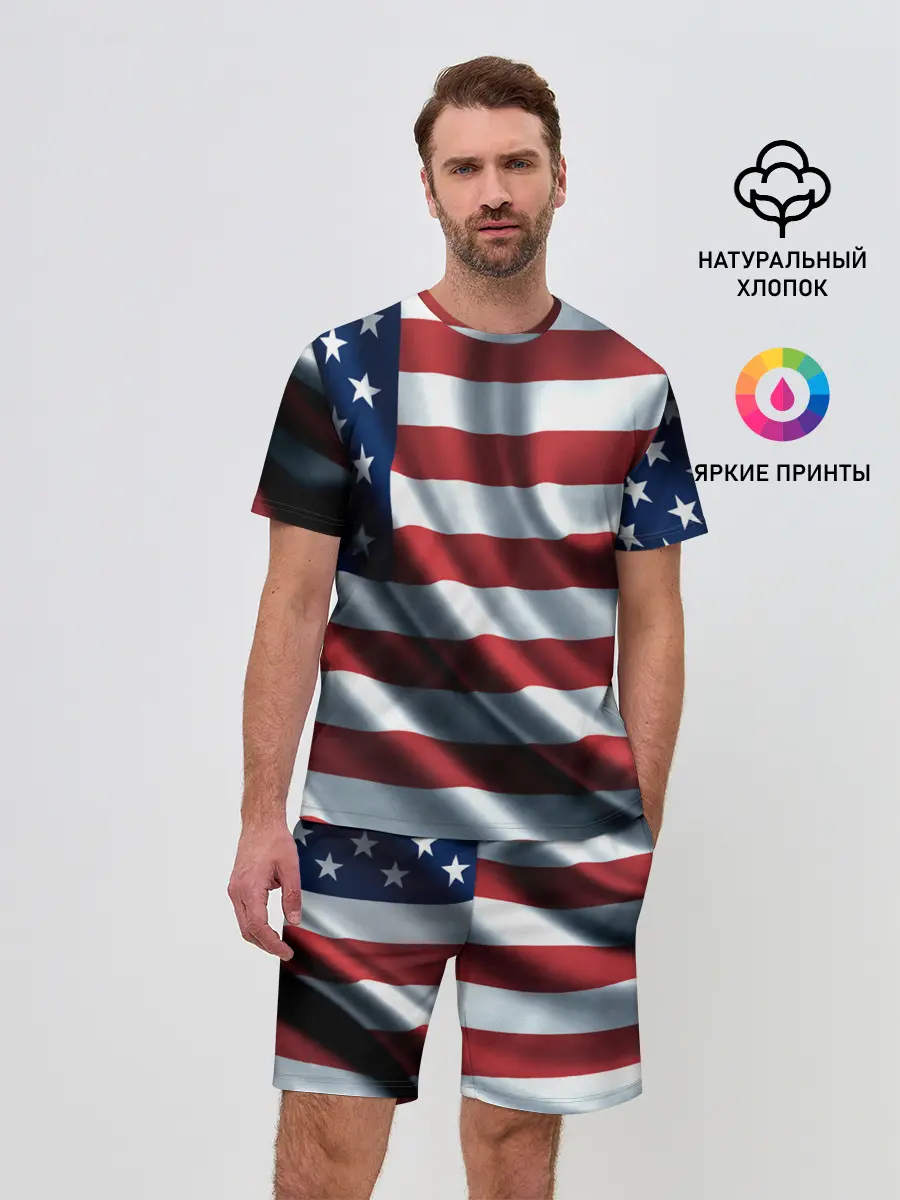 Мужской костюм с шортами / Символика Америки