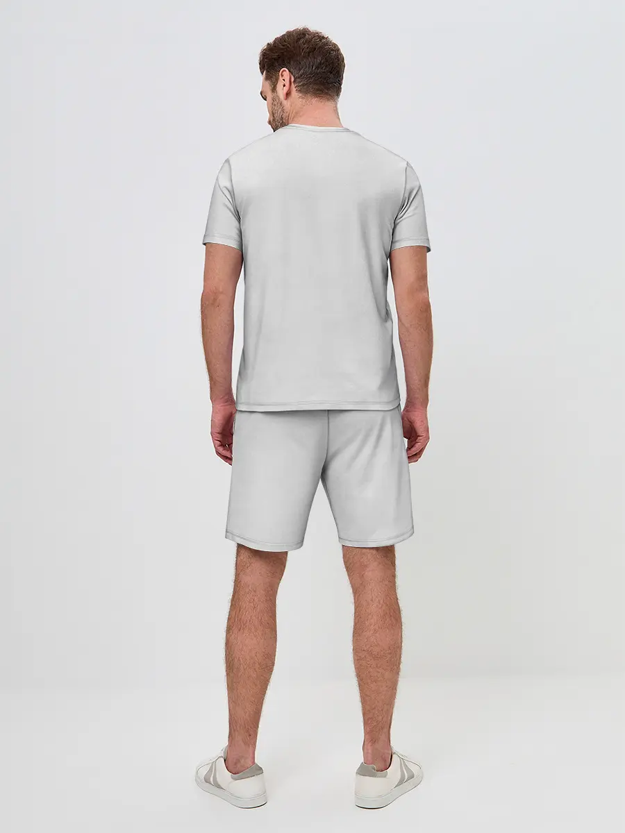 Мужской костюм с шортами / Kimetsu no Yaiba на сером