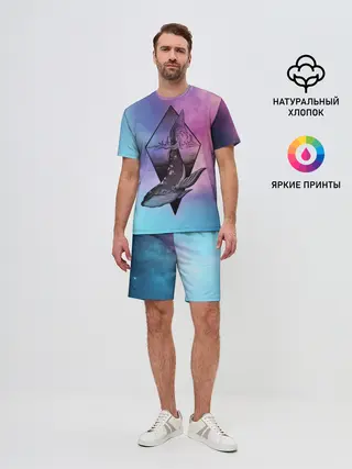 Мужской костюм с шортами / космос