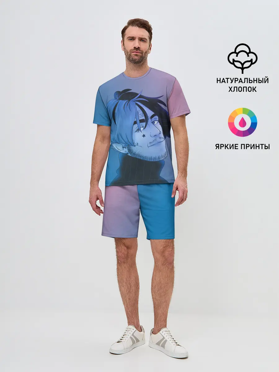 Мужской костюм с шортами / Lil Peep Colors