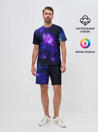 Мужской костюм с шортами / Космос