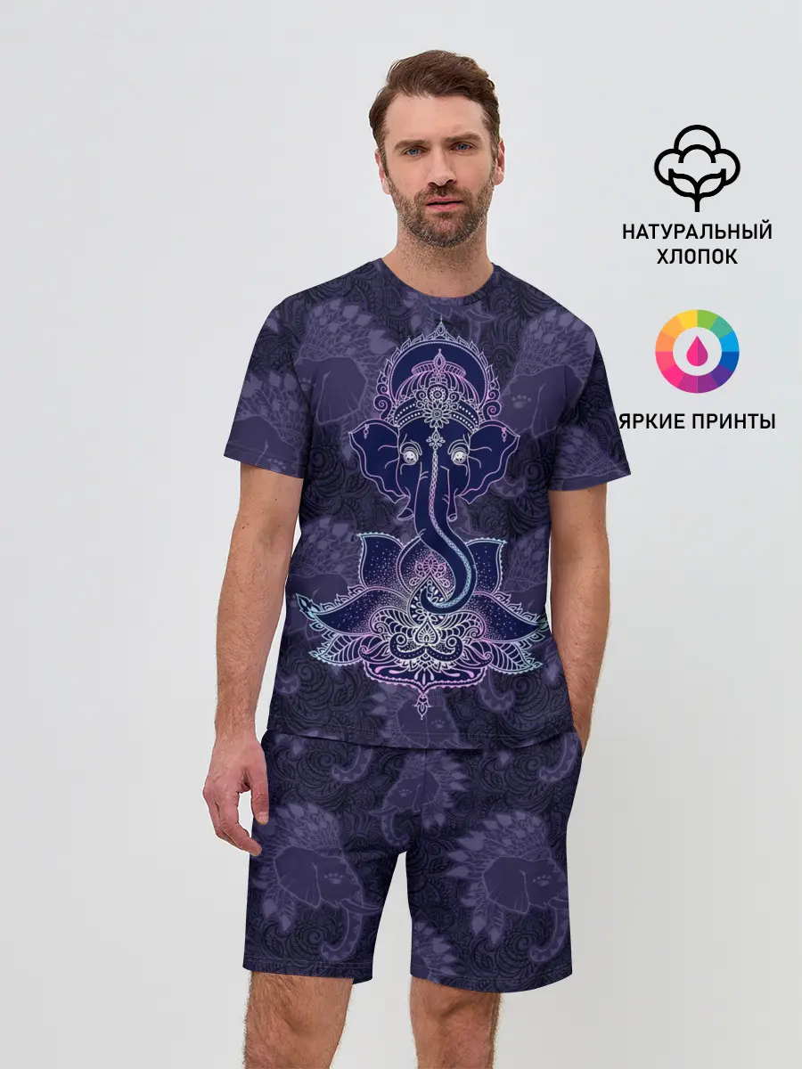 Мужской костюм с шортами / Ганеша