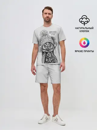 Мужской костюм с шортами / Хипстер сова