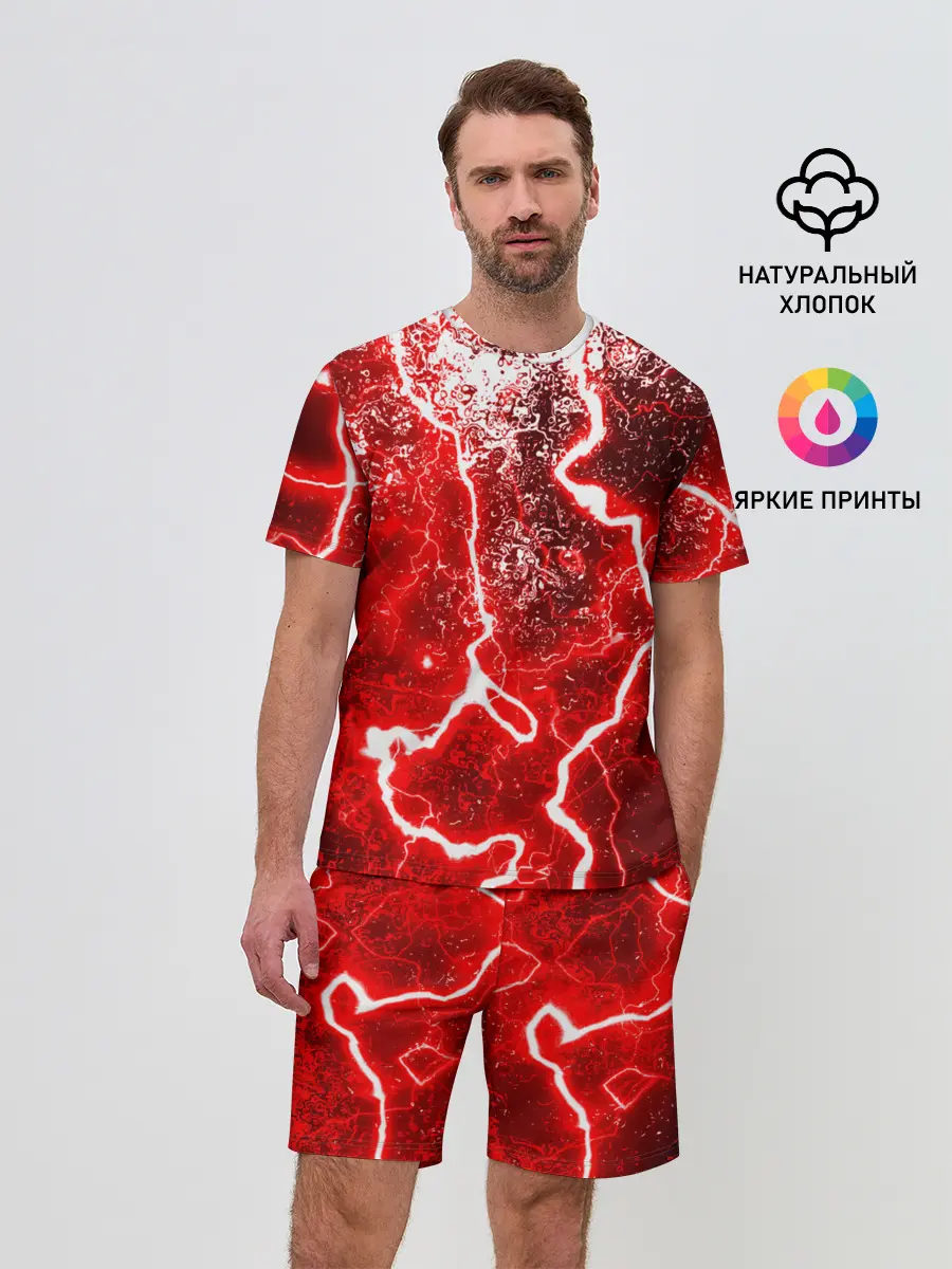 Мужской костюм с шортами / БРЫЗГИ КРАСОК