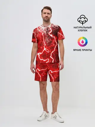 Мужской костюм с шортами / БРЫЗГИ КРАСОК