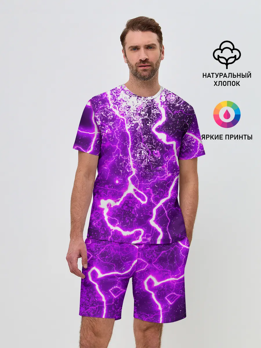 Мужской костюм с шортами / НЕОНОВЫЙ STORM