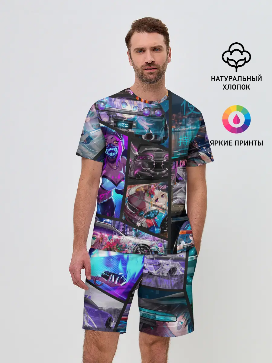 Мужской костюм с шортами / JDM Anime