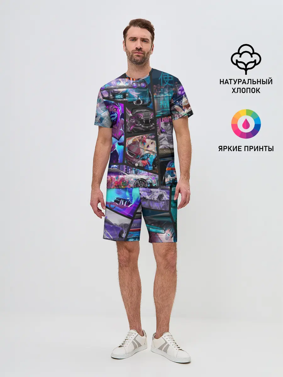 Мужской костюм с шортами / JDM Anime