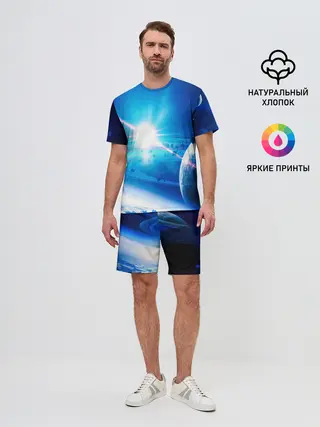 Мужской костюм с шортами / Космос