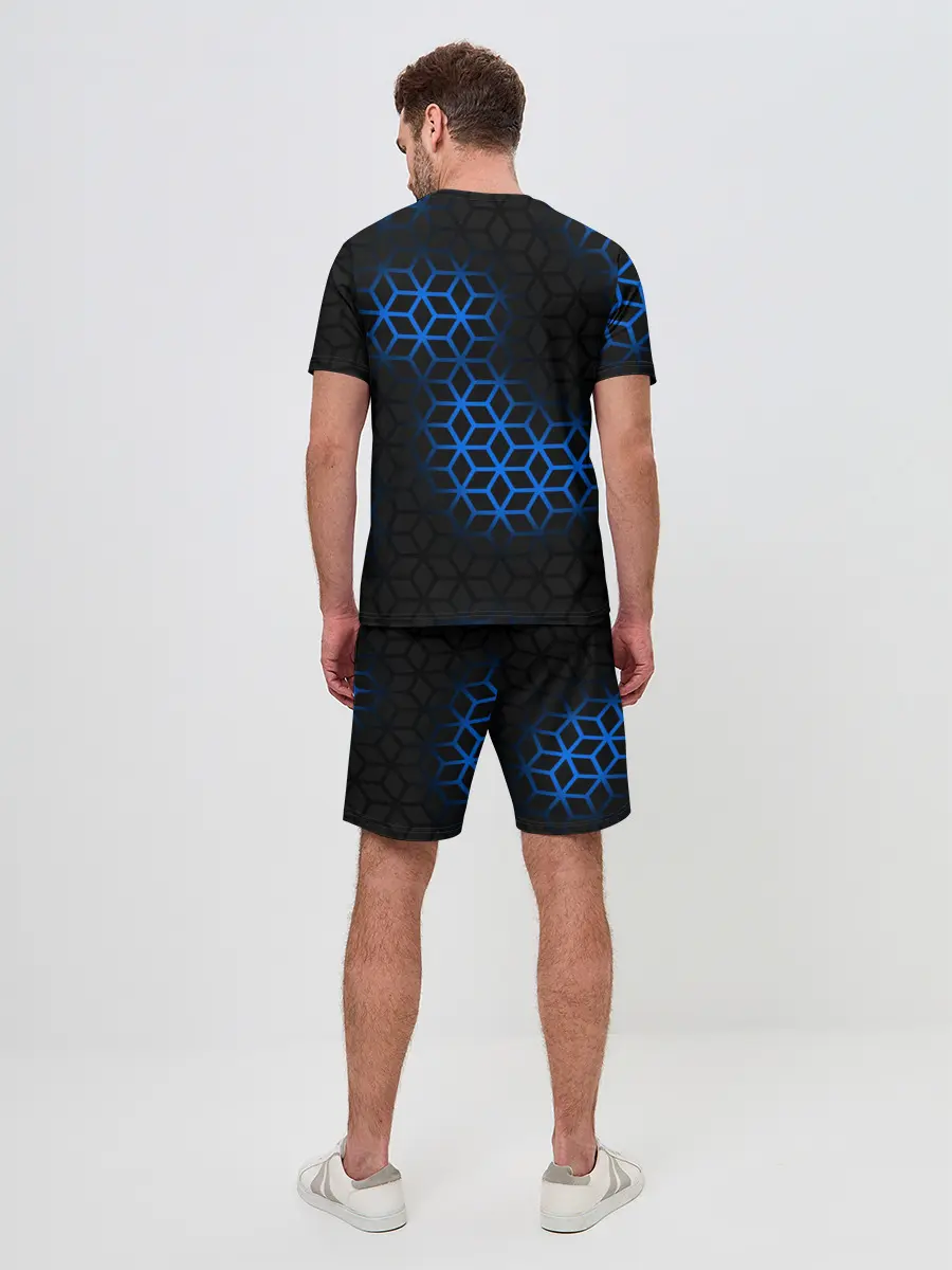 Мужской костюм с шортами / СТАЛЬНАЯ БРОНЯ РОМБАМИ