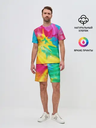 Мужской костюм с шортами / Tie-Dye