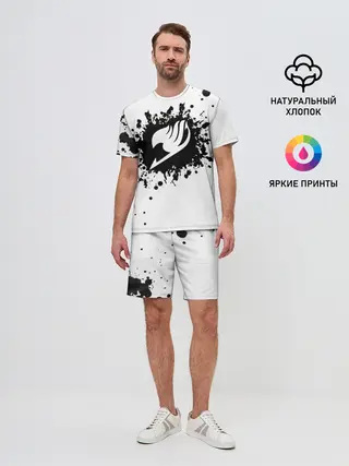 Мужской костюм с шортами / Белая эмблема Хвоста Феи