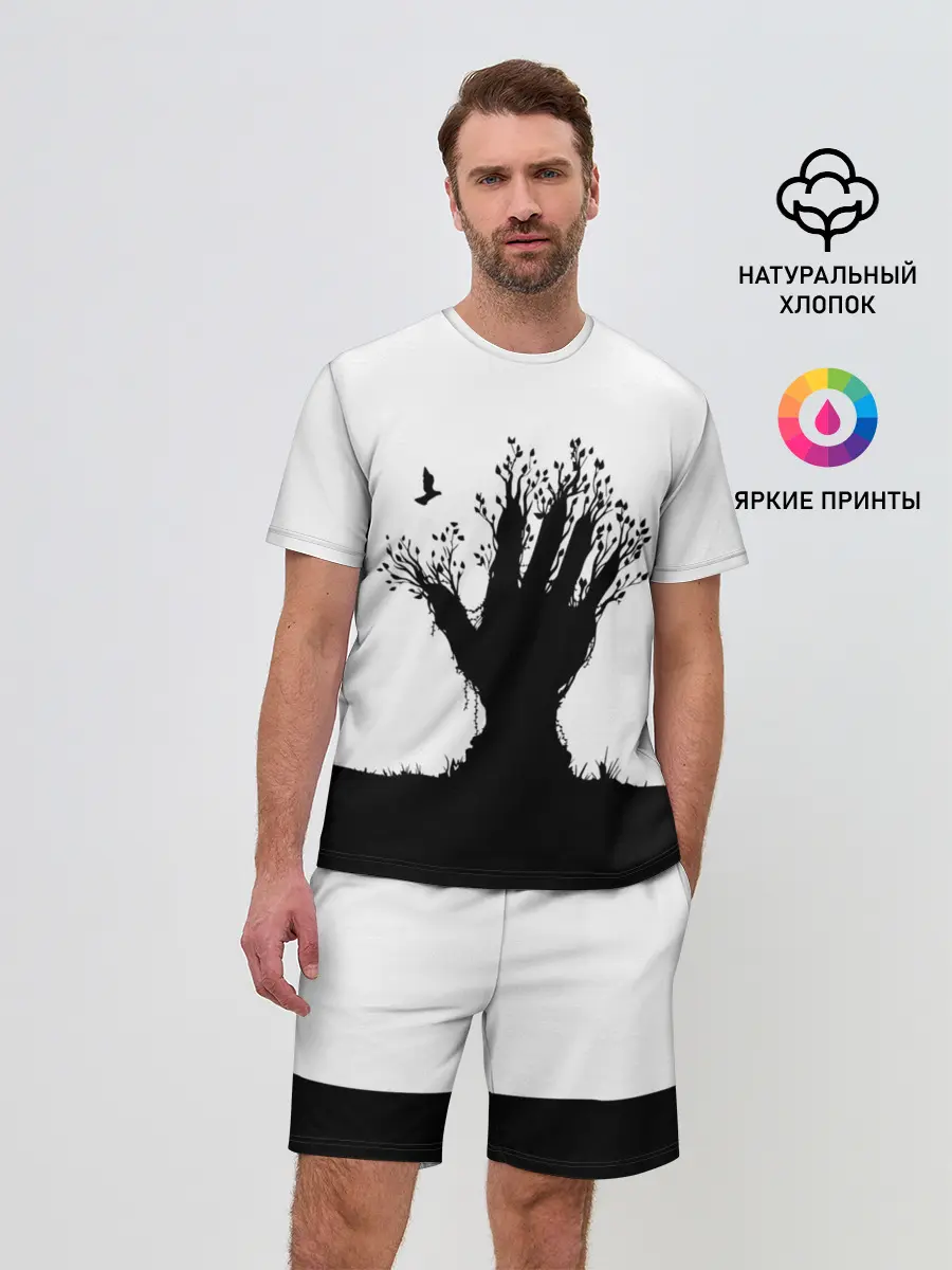 Мужской костюм с шортами / Дерево