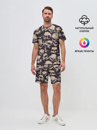 Мужской костюм с шортами / Черепа