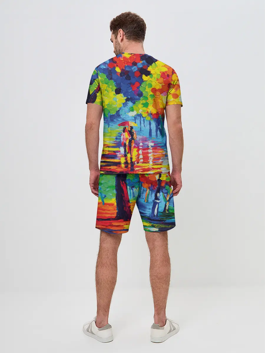 Мужской костюм с шортами / Осенний бульвар