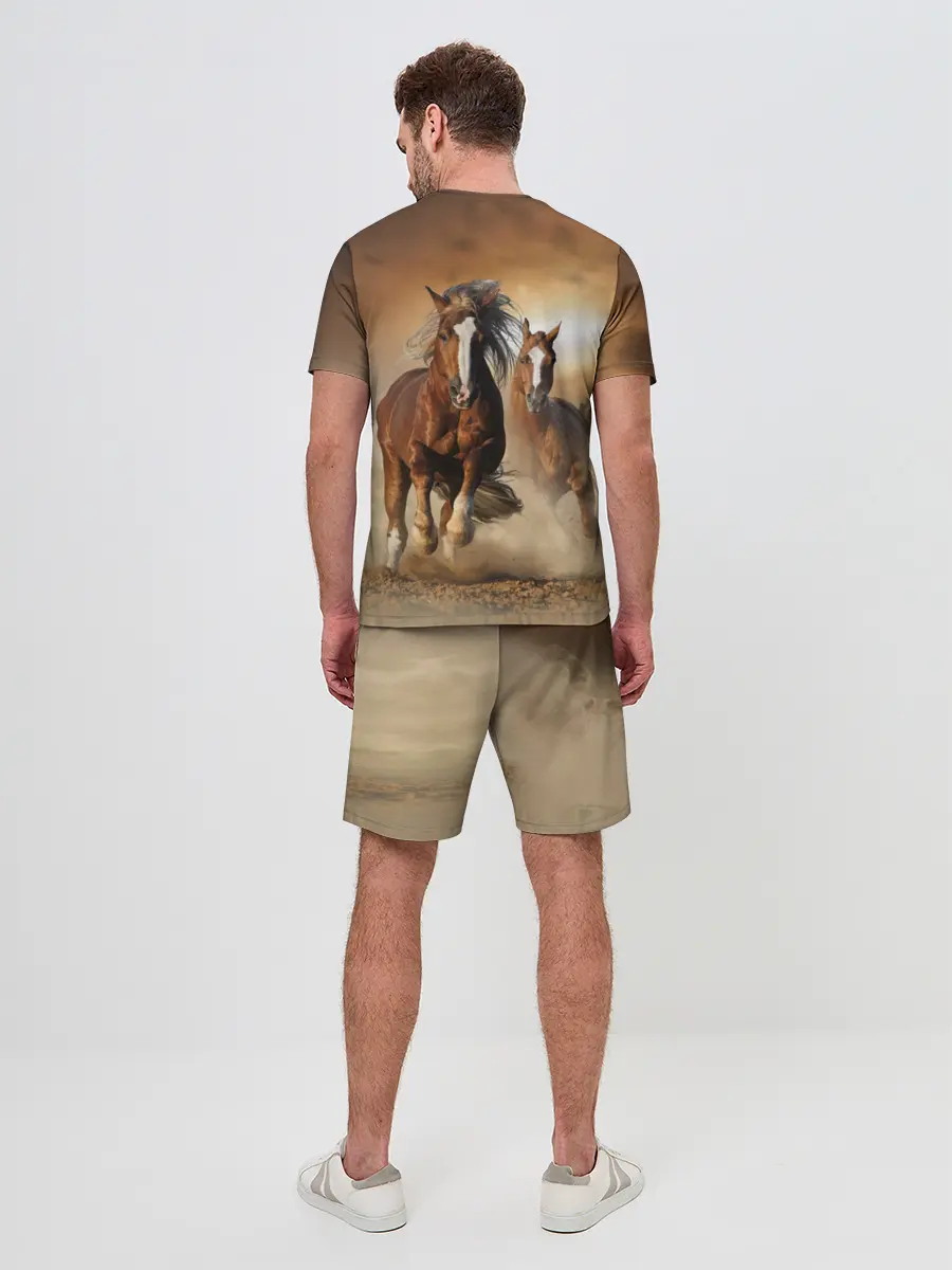 Мужской костюм с шортами / Бегущие лошади