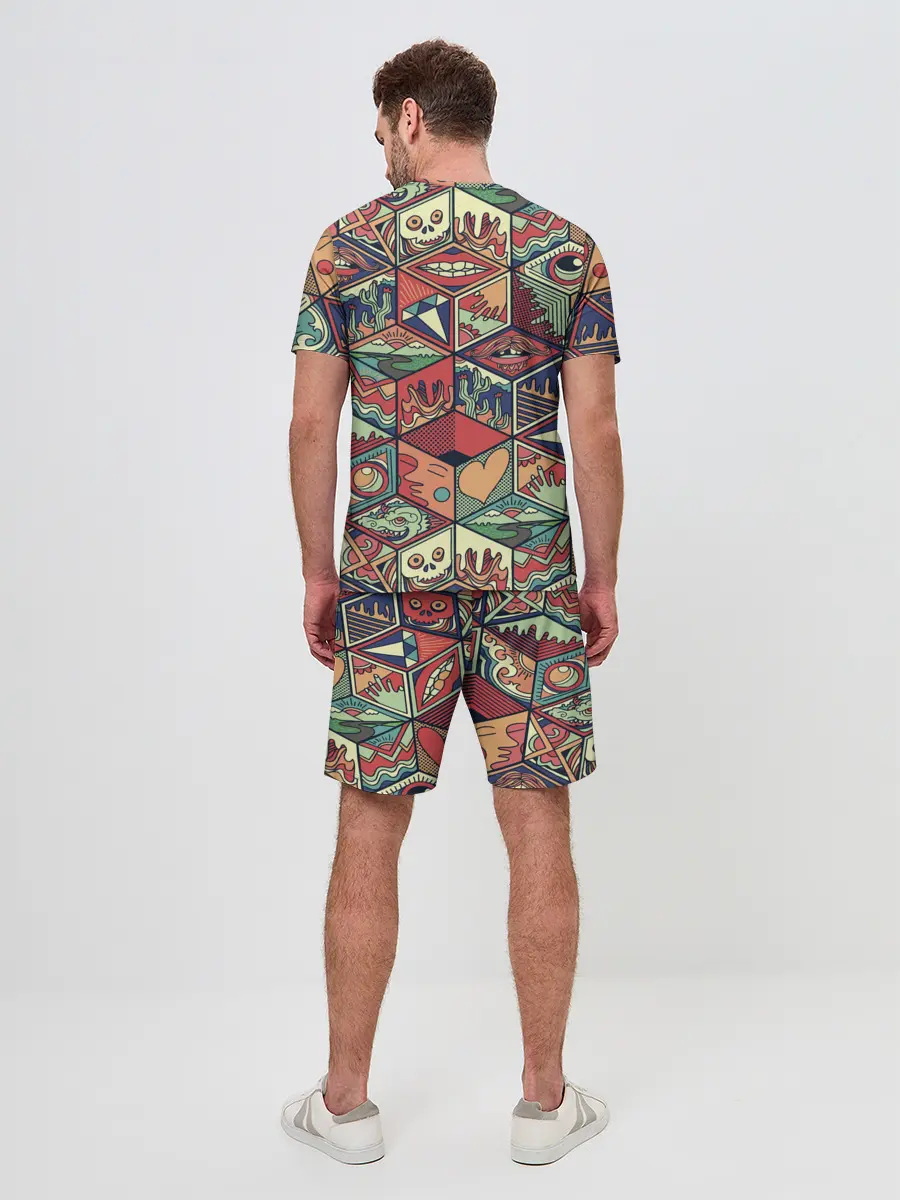 Мужской костюм с шортами / Психоделика