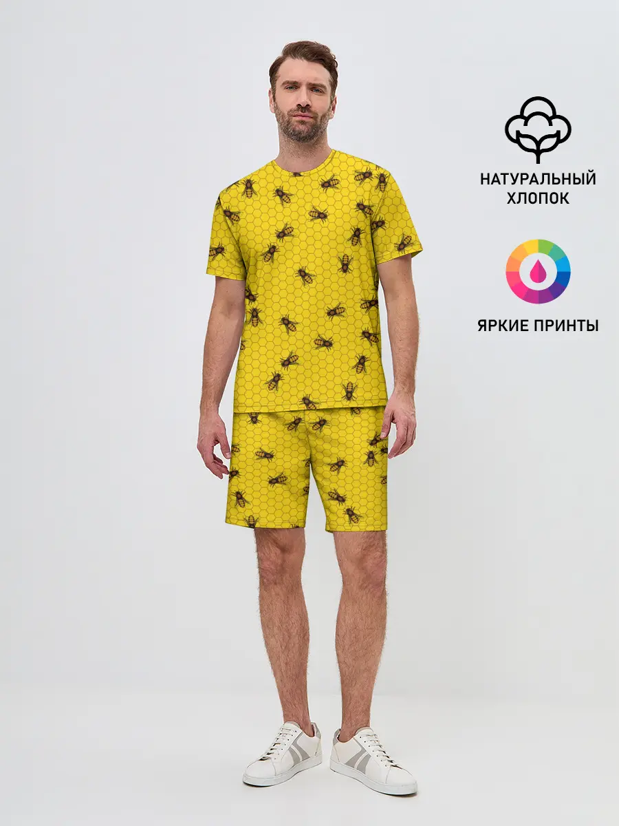 Мужской костюм с шортами / Пчелы в сотах