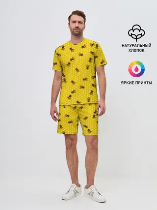 Мужской костюм с шортами / Пчелы в сотах