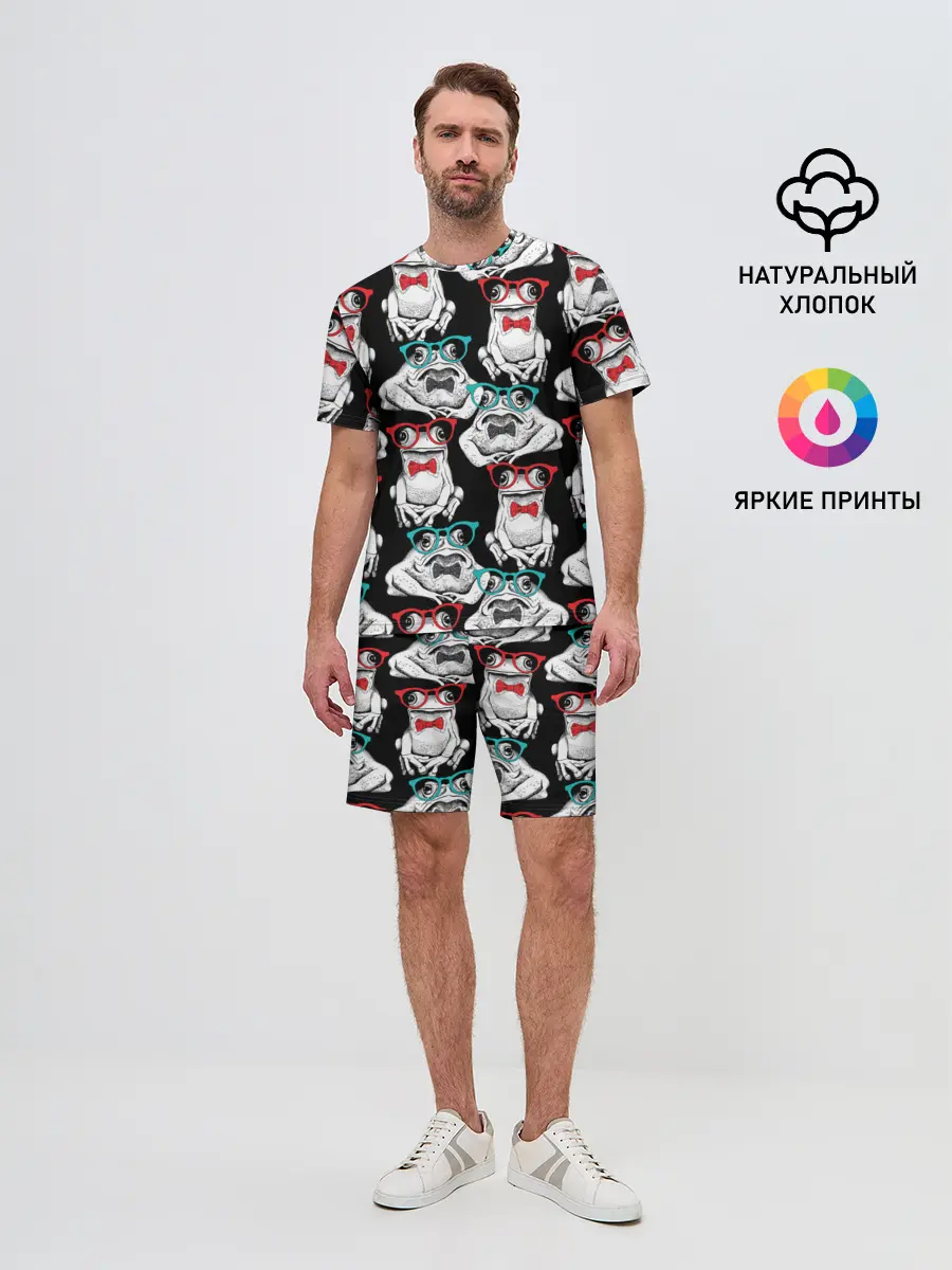 Мужской костюм с шортами / Лягушки в очках