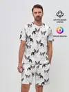 Мужской костюм с шортами / Французские бульдоги в очках