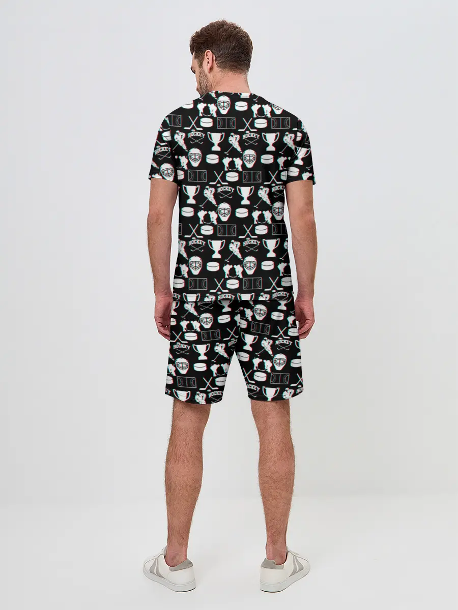 Мужской костюм с шортами / ХОККЕЙ GLITCH