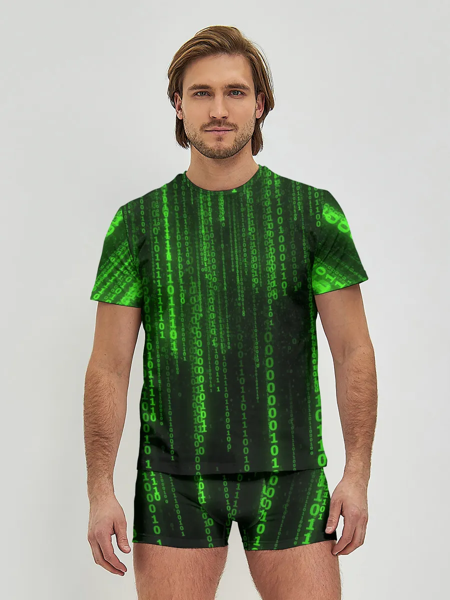 Мужские трусы с футболкой / Матрица двоичный код