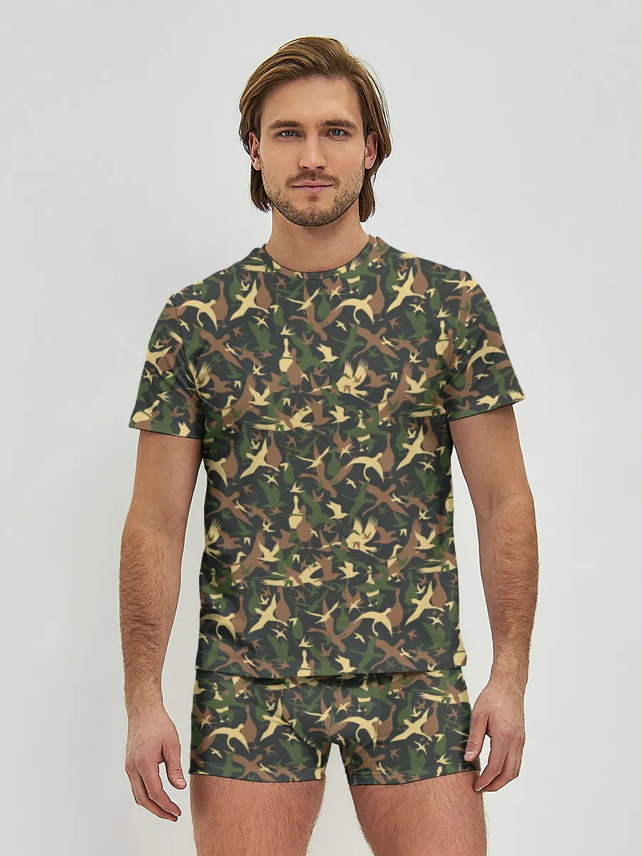 Мужские трусы с футболкой / Птицы