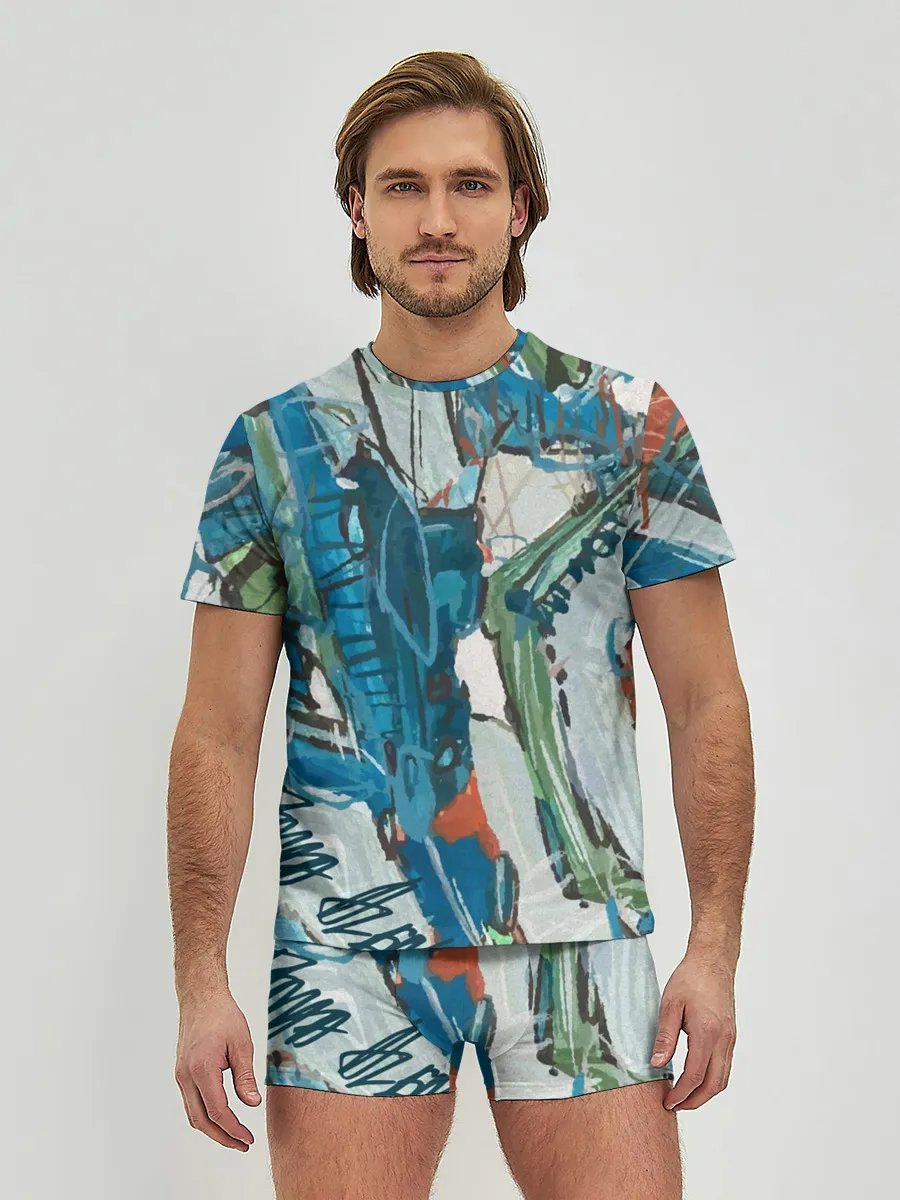 Мужские трусы с футболкой / Покорение Эльбруса