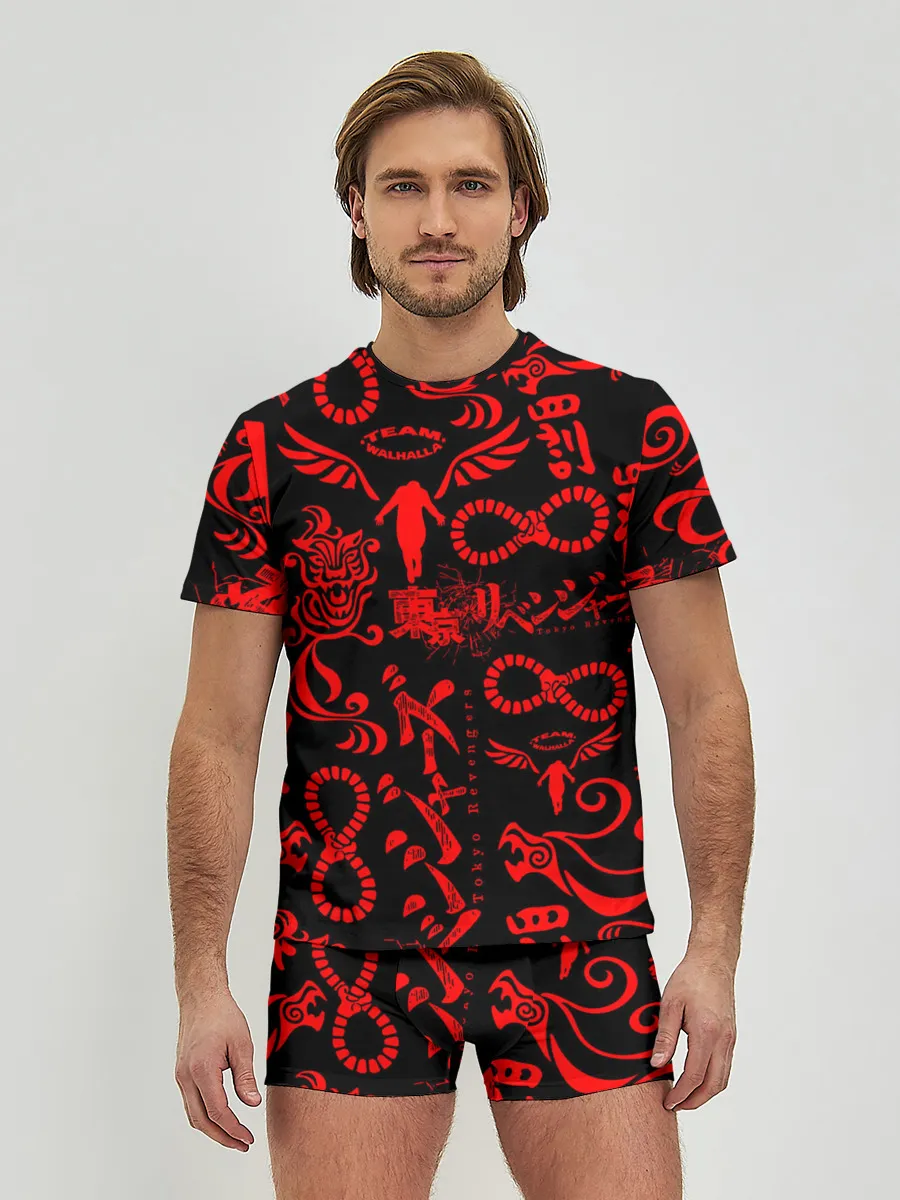 Мужские трусы с футболкой / ТОКИЙСКИЕ МСТИТЕЛИ КРАСНЫЕ ТАТУ
