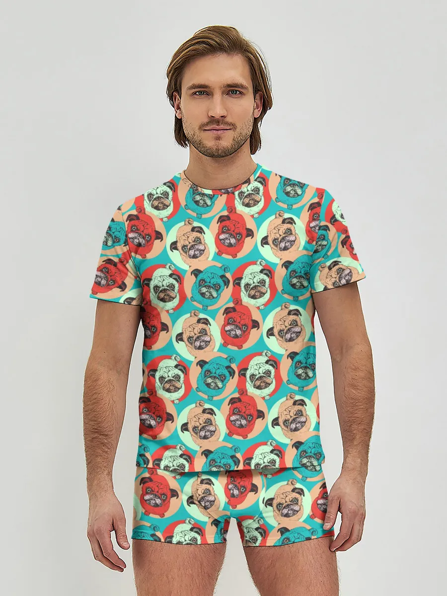 Мужские трусы с футболкой / Прикольные Мопсы