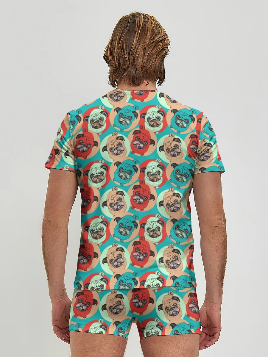 Мужские трусы с футболкой / Прикольные Мопсы