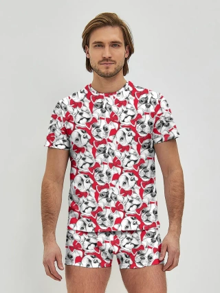 Мужские трусы с футболкой / Французский Бульдог