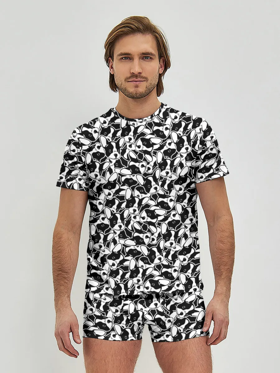 Мужские трусы с футболкой / Щенки Французского Бульдога