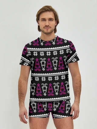 Мужские трусы с футболкой / Праздник кальмара