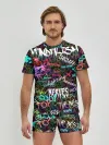 Мужские трусы с футболкой / neon graffiti | Smile