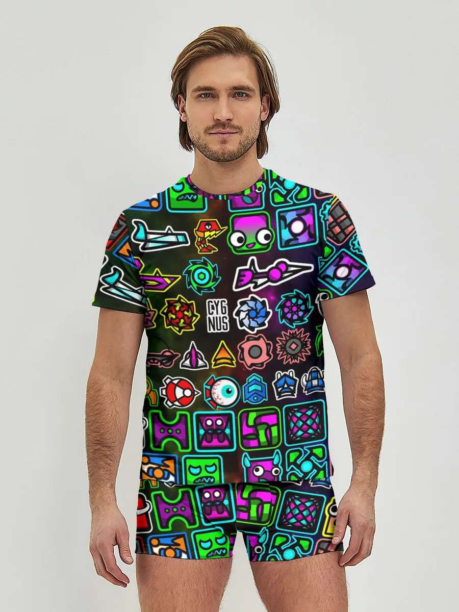 Мужские трусы с футболкой / GEOMETRY DASH ГЕРОИ